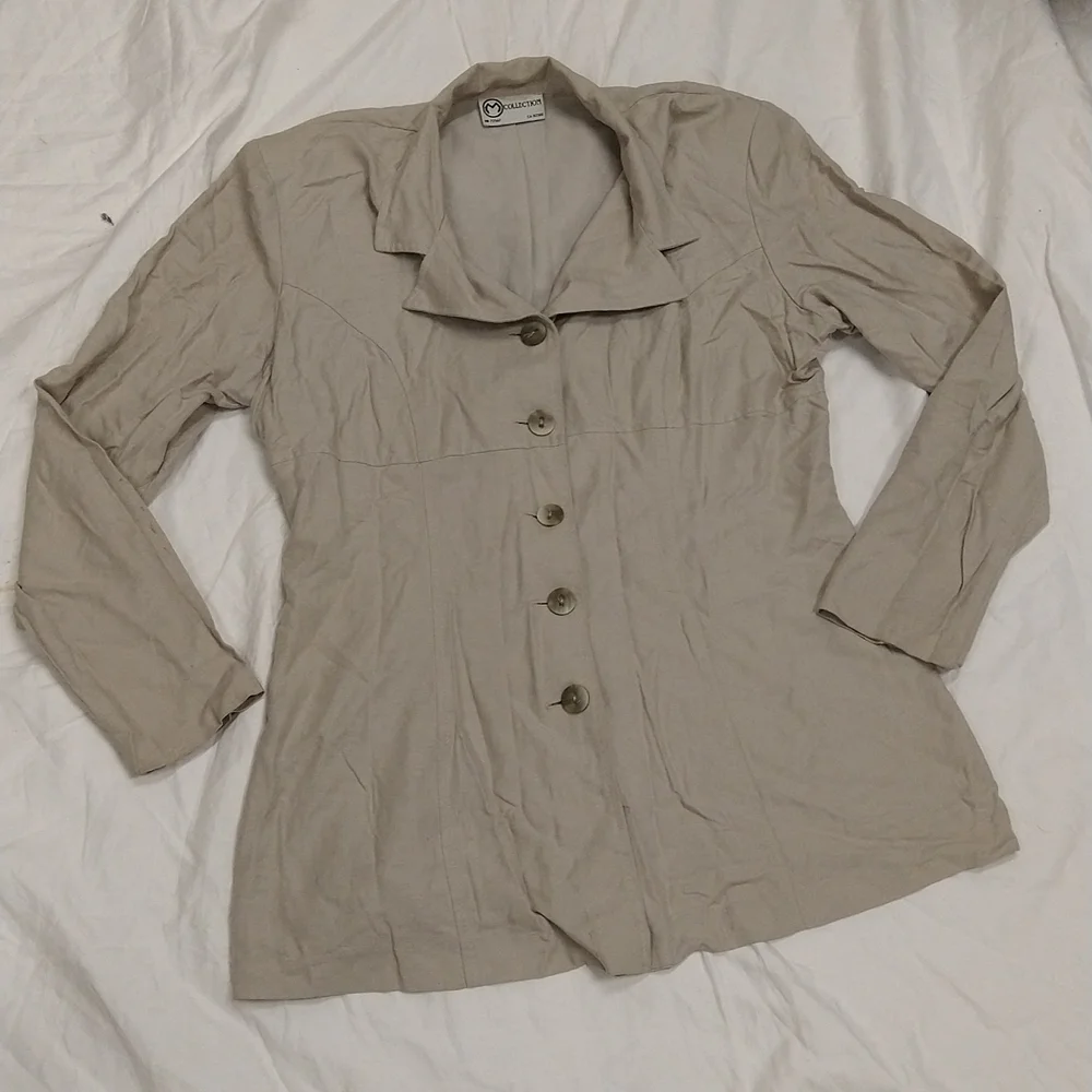 Taupe color blazer - Picture 7 of 15